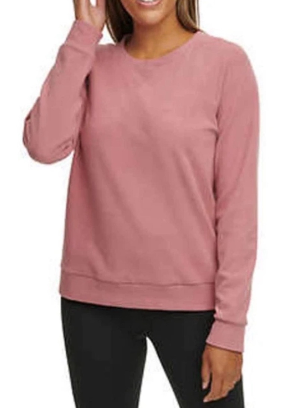 Marc New York Womens 2XL Ribbed Sweatshirt Pink Cozycore Oversized Relaxed Fit